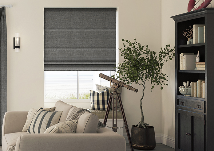 Jakarta, Mafic Grey - Motorised Roman Blind - Image 3